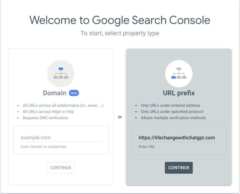 How to add your new website to Google Search Console