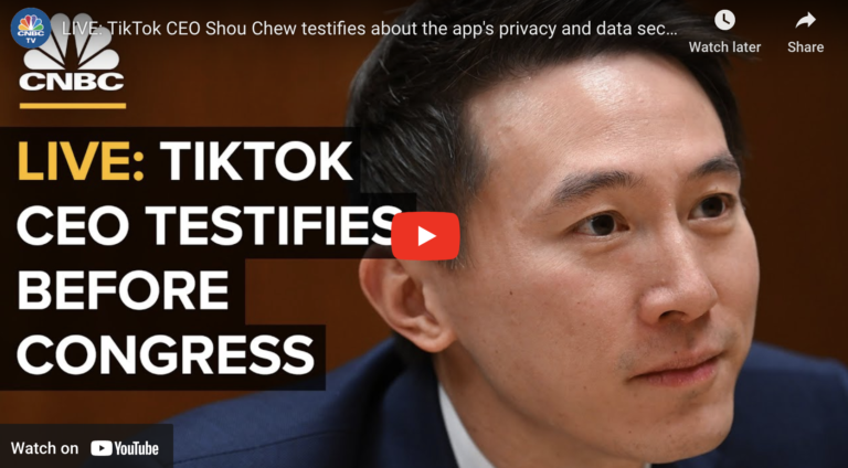 ikTok CEO Shou Chew testifies about the app's privacy and data security practices